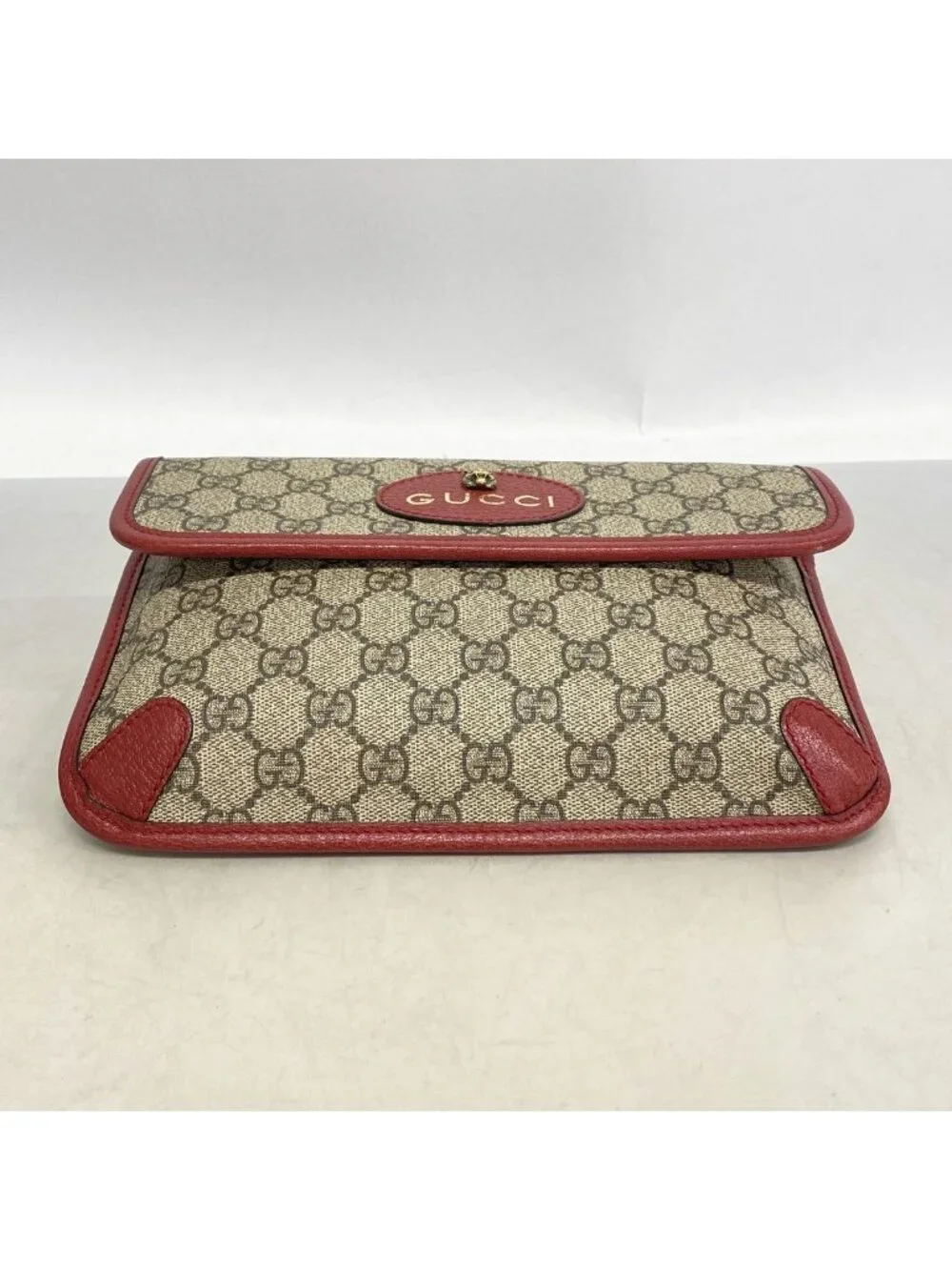 Gucci Waist Bag GG Supreme Neo Vintage Brown Bordeaux Gold